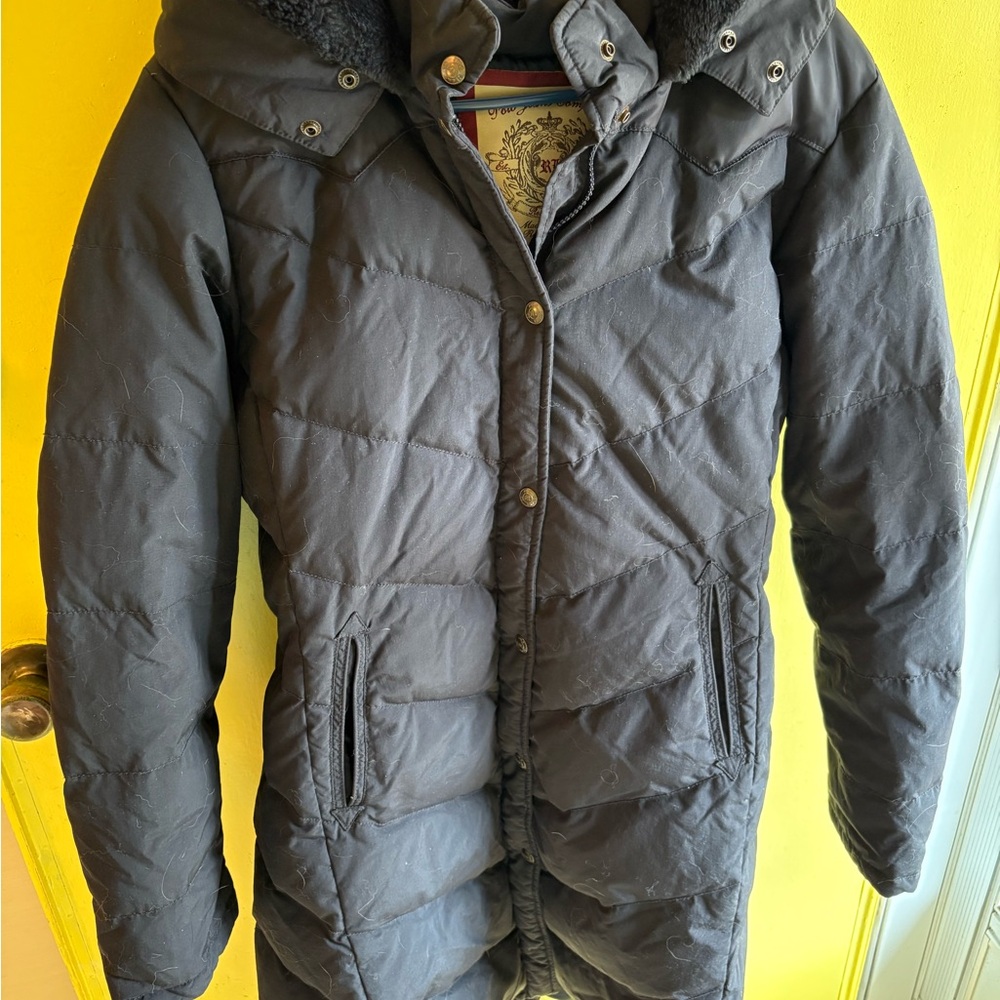 Ralph Lauren Black Down/Feather filled Quilted Coat